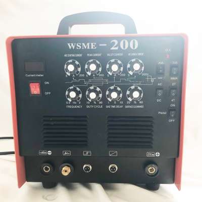 TIG 200A AC/DC for aluminum  WSME-200 tig welding machine with pulse